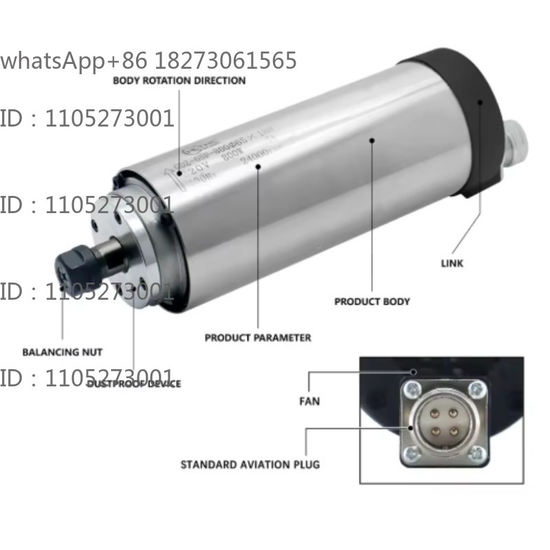 Cnc Spindle Motor - Motor de eixo redondo com refrigeração