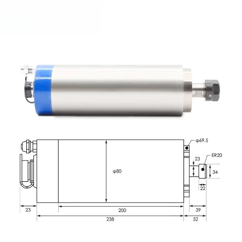 Motor de fuso refrigerado a ág - Cnc Spindle Motor avaliação e preço
